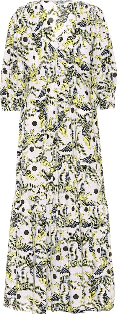KENZO Printed cotton midi dress