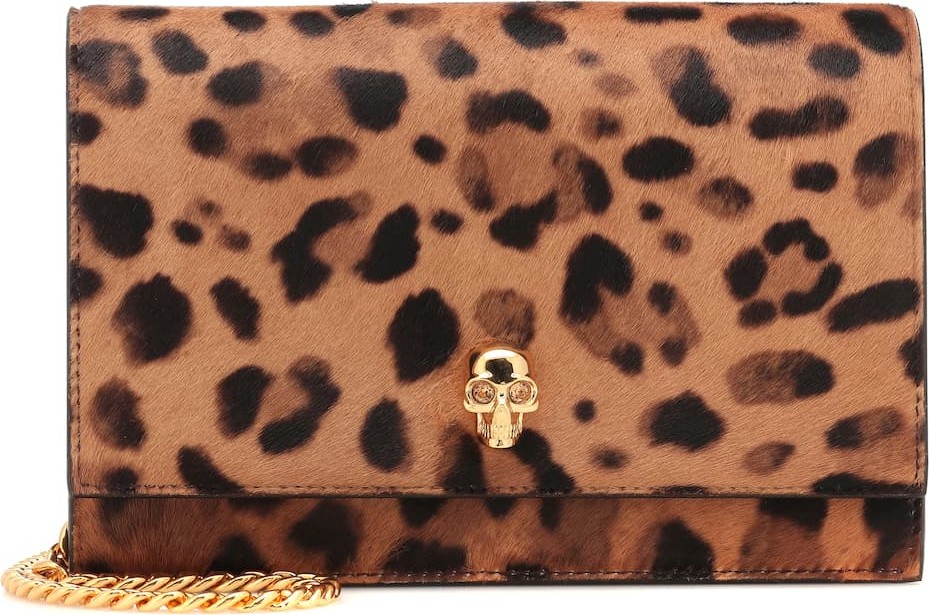 Alexander McQueen Skull Mini calf hair shoulder bag