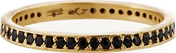 Armenta Old World 18k Black Sapphire Eternity Band Ring  Size 6.5