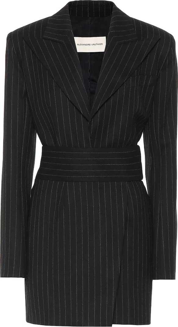 Alexandre Vauthier Striped stretch-wool minidress