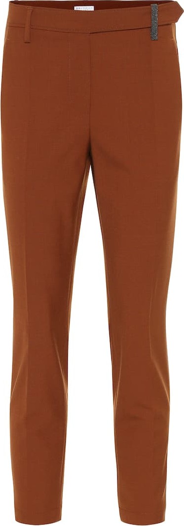 Brunello Cucinelli Stretch wool-blend cropped pants