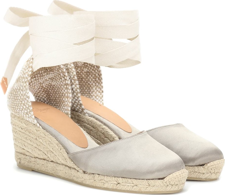 Castaner Carina satin wedge espadrilles