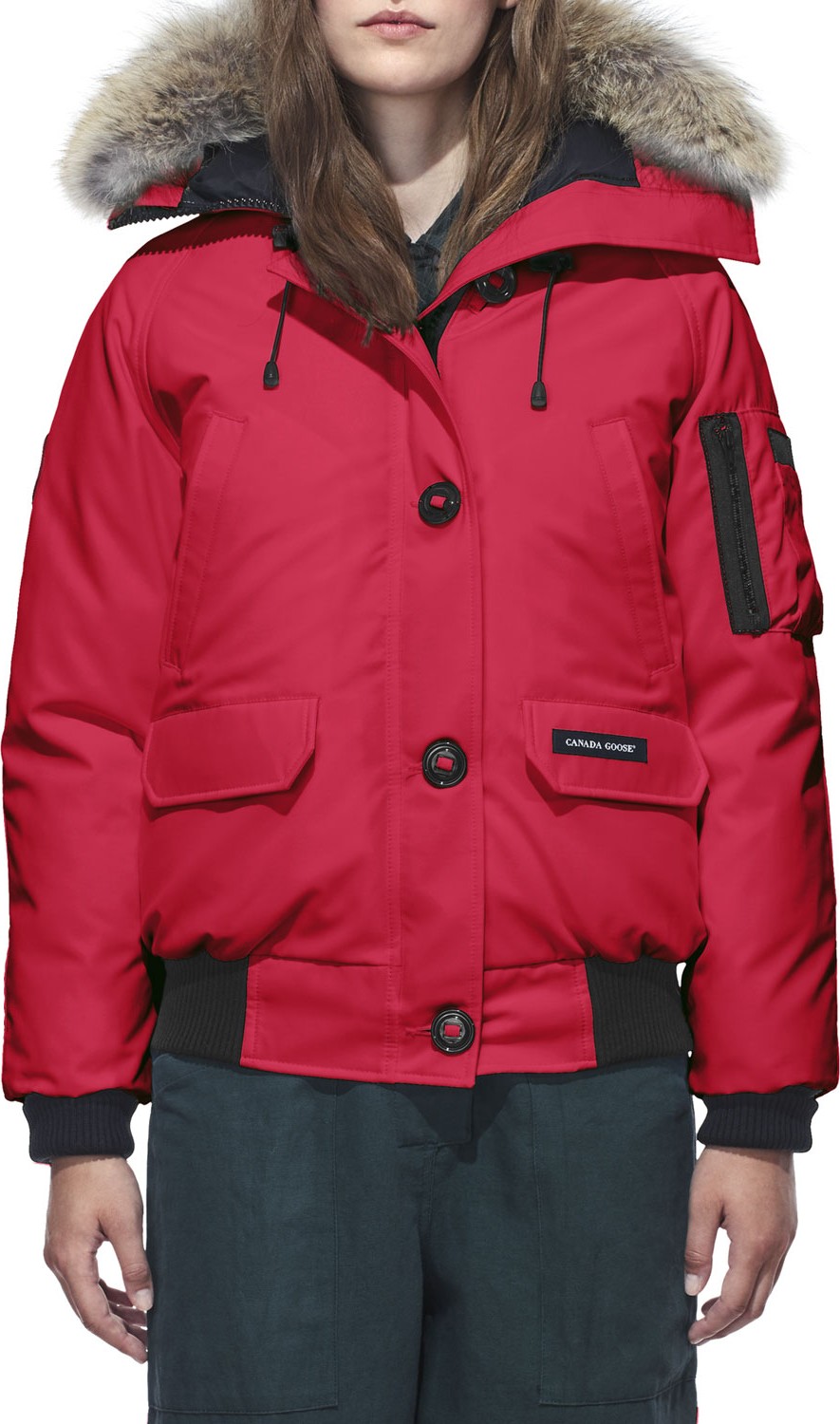 Canada Goose Chilliwack Down Bomber Jacket w/ Fur Hood