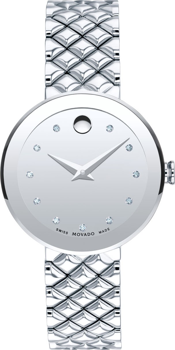 Movado 30mm Sapphire Diamond Bracelet Watch