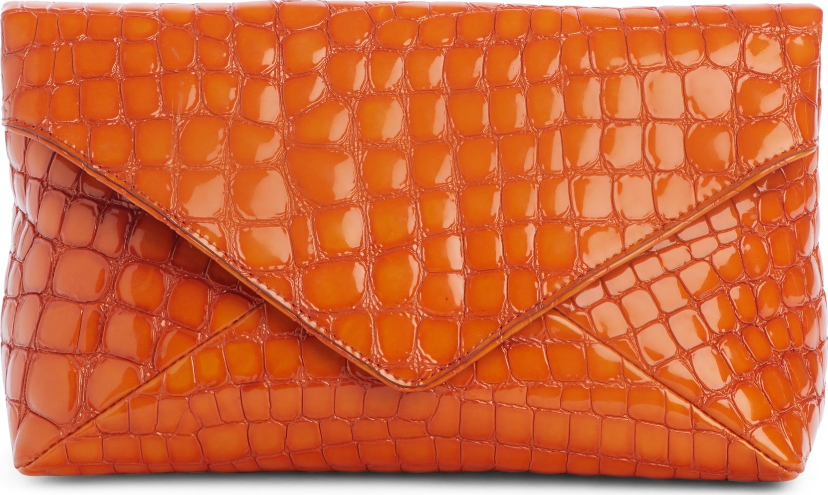 Dries Van Noten Croc Embossed Leather Clutch Dries Van Noten Croc Embossed Leather Clutch