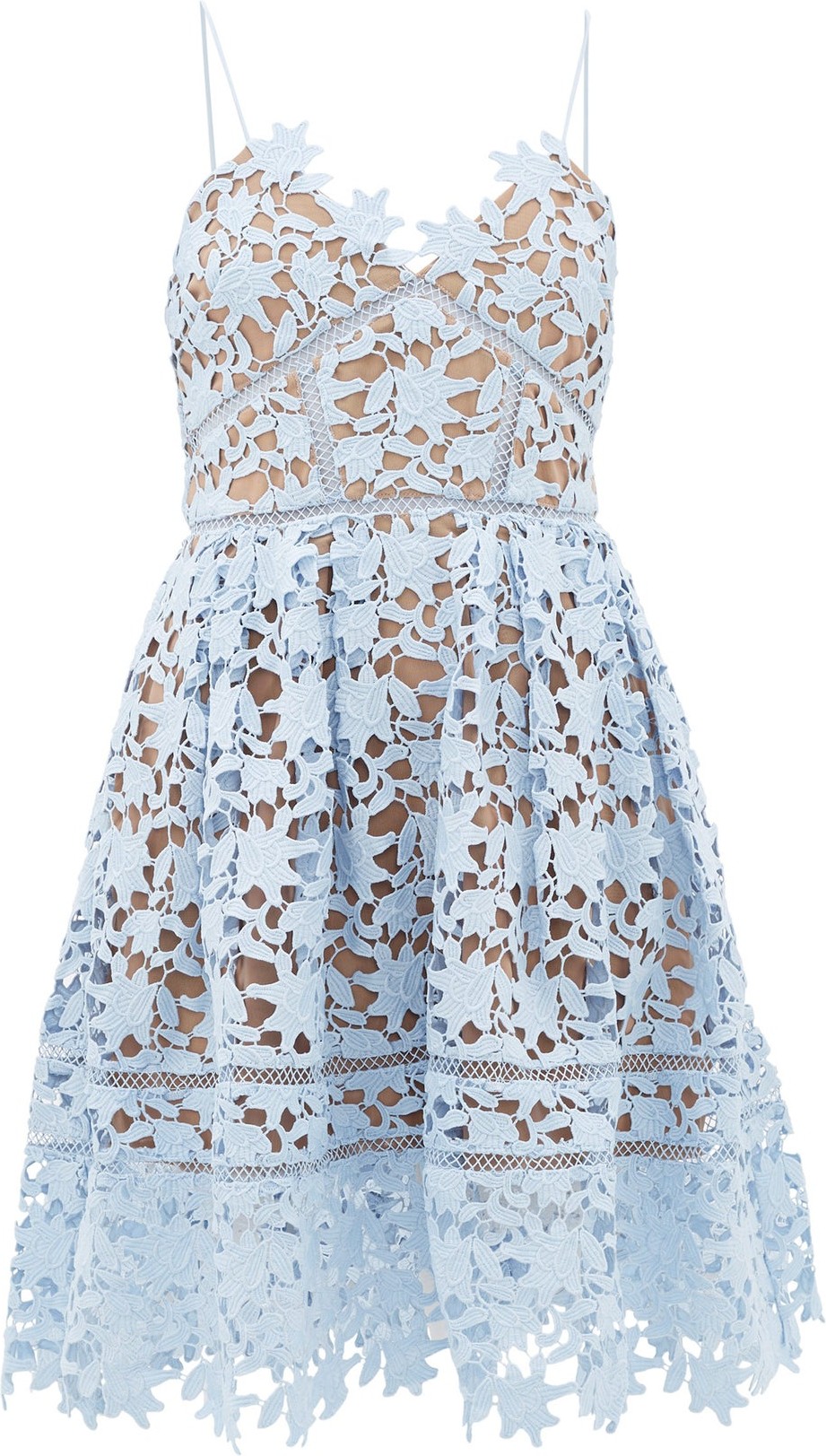 Self Portrait Azalea floral guipure-lace dress