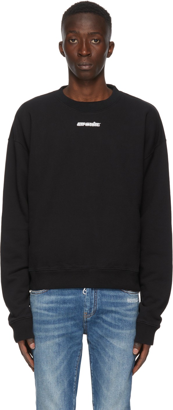 Off White Black & Blue Marker Arrows Sweatshirt