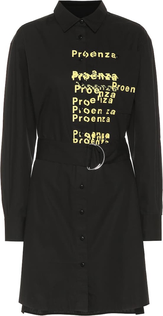 Proenza Schouler Printed cotton mini shirt dress
