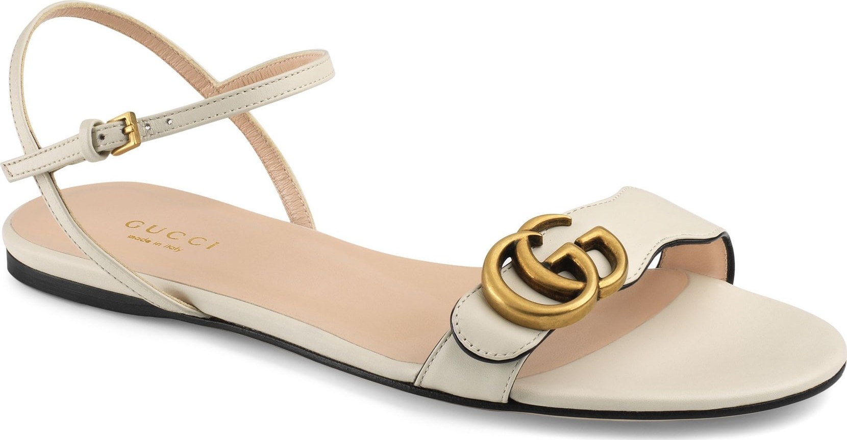 Gucci Marmont Quarter Strap Flat Sandal
