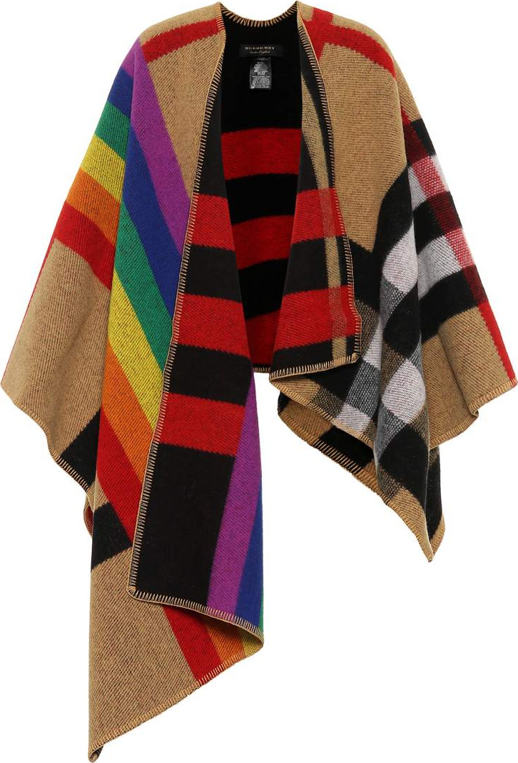 Burberry London England Cashmere and wool poncho