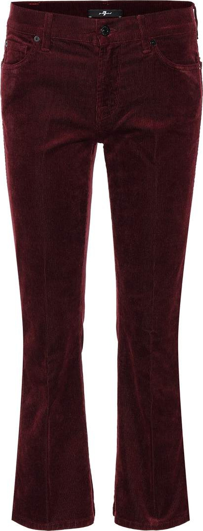 7 For All Mankind Cropped bootcut corduroy jeans