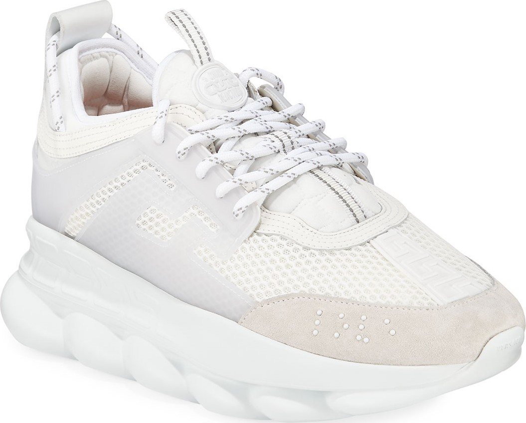 Versace Men's Chain Reaction Caged Sneakers Versace Men's Chain Reaction Caged Sneakers