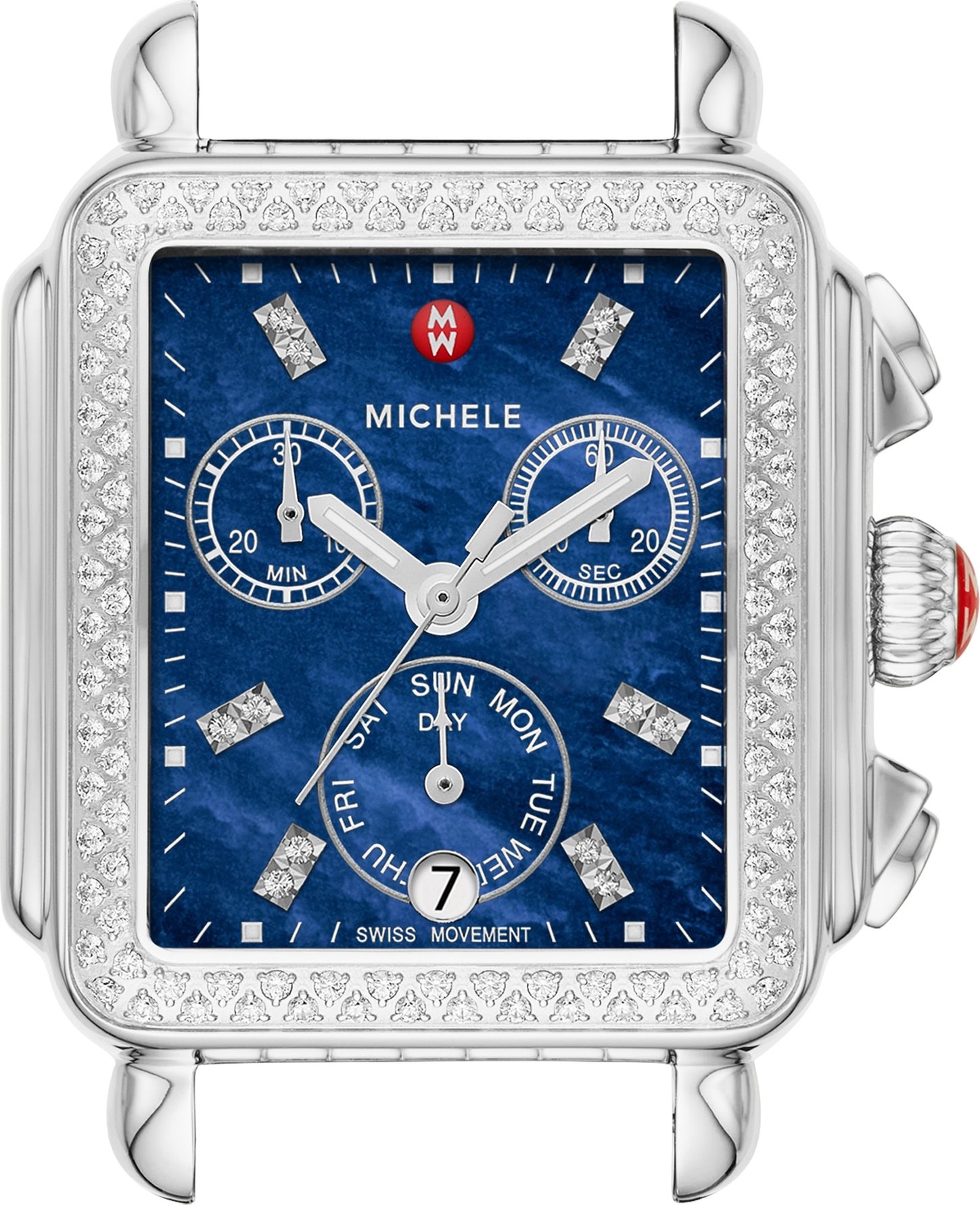 MICHELE Deco Diamond Diamond Dial Watch Head, 33mm x 35mm