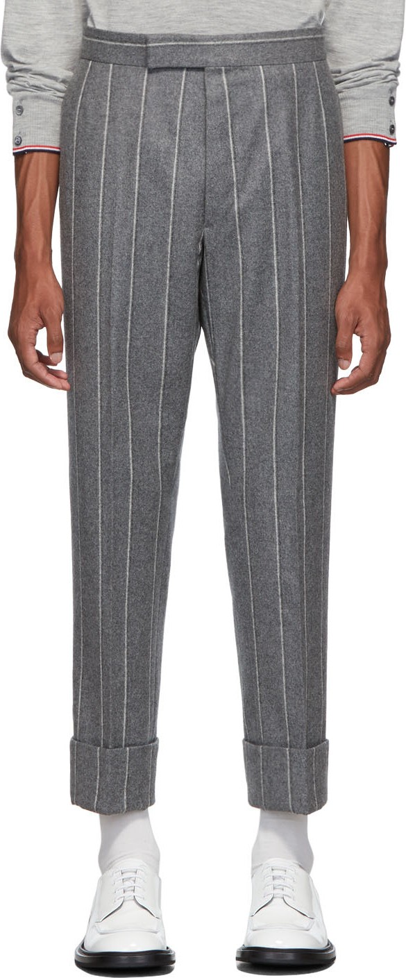 Thom Browne Grey Classic Backstrap Trousers