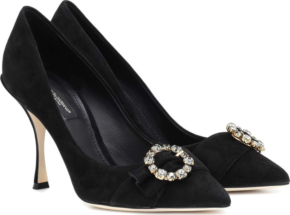 Dolce & Gabbana Embellished suede pumps