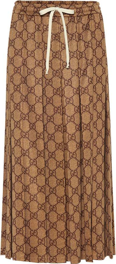Gucci GG cotton-blend midi skirt