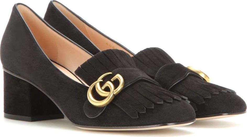 Gucci Suede loafer pumps