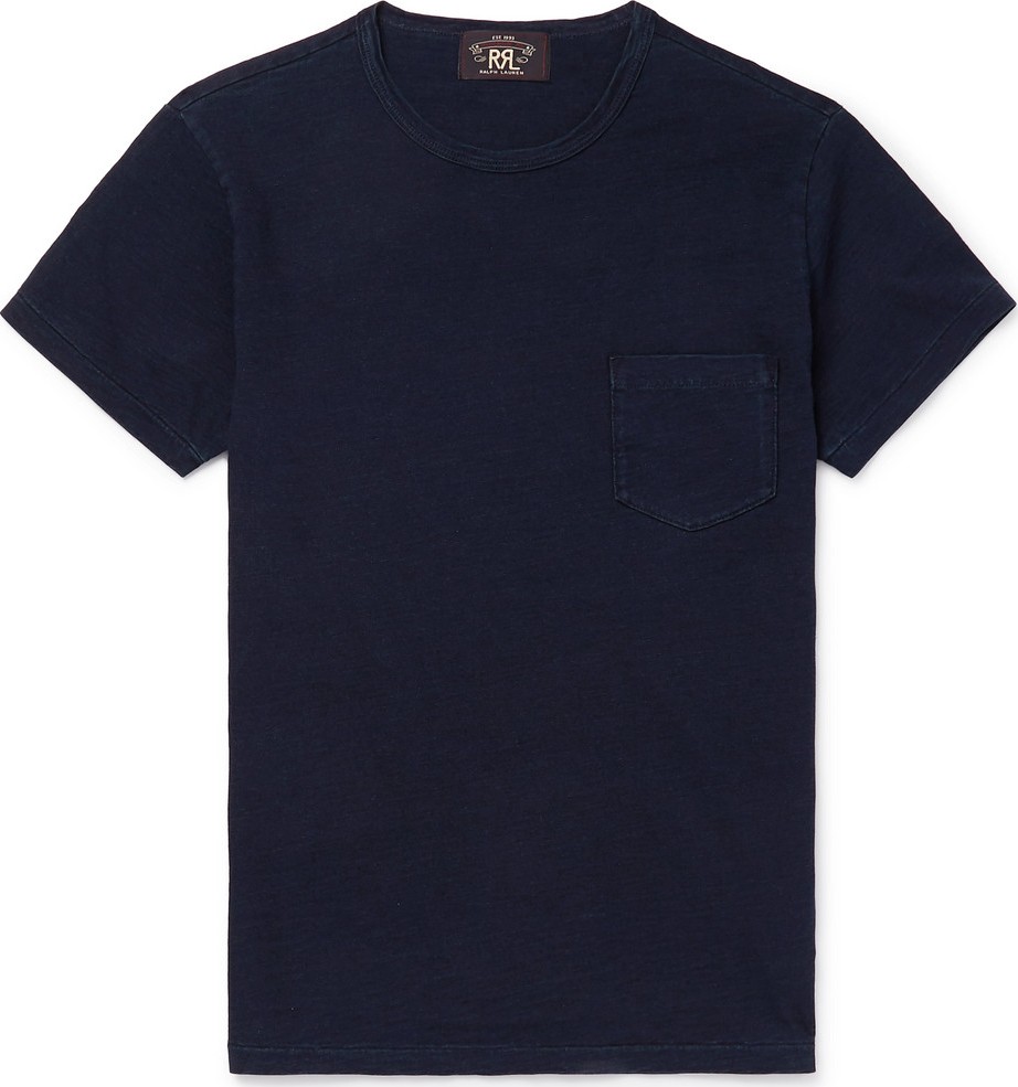 Rrl Slim-Fit Indigo-Dyed Cotton-Jersey T-Shirt