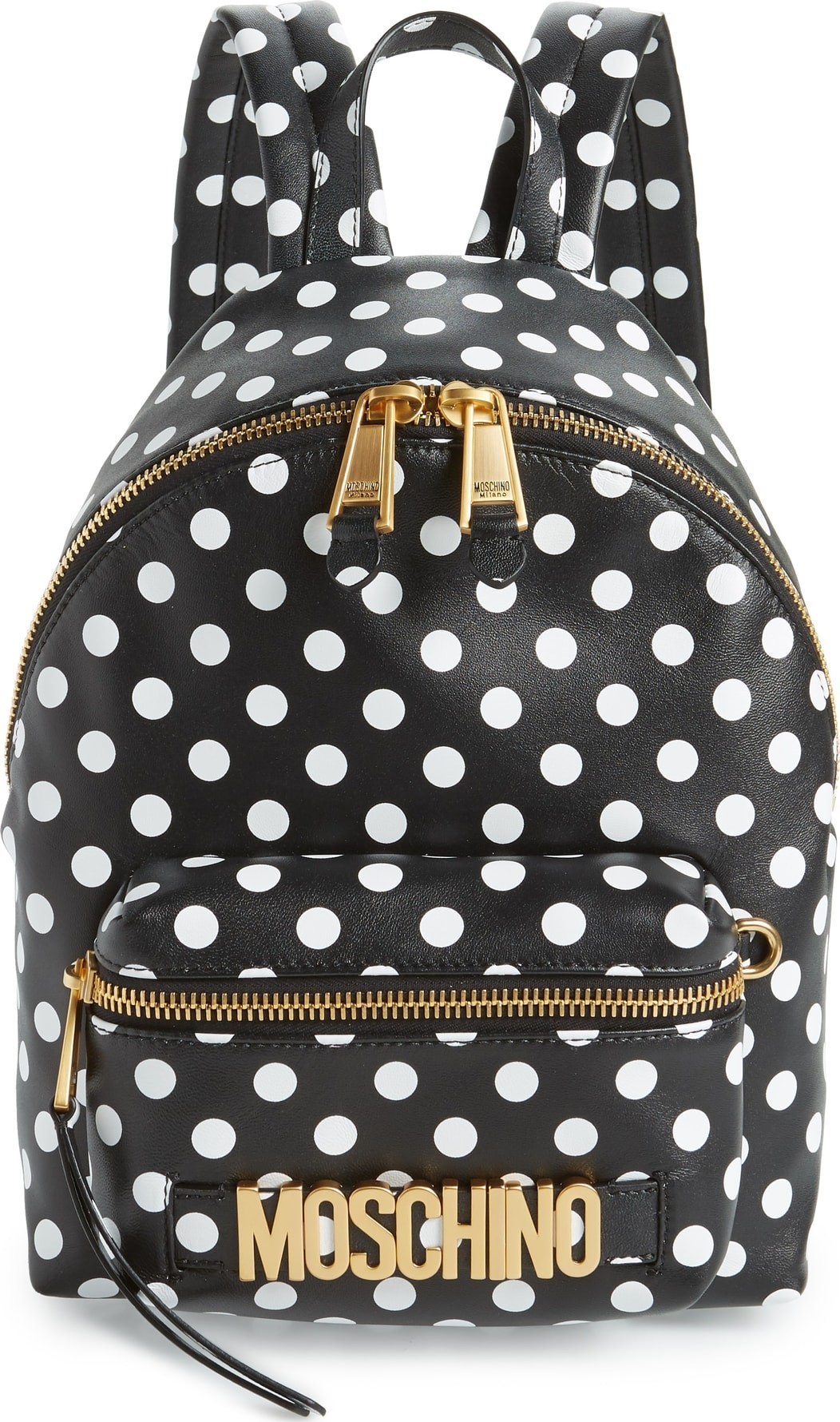 Moschino Logo Polka Dot Backpack