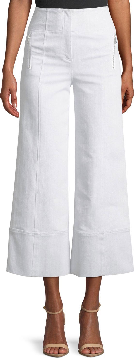 Cinq A Sept Marla High-Waist Wide-Leg Denim Pants
