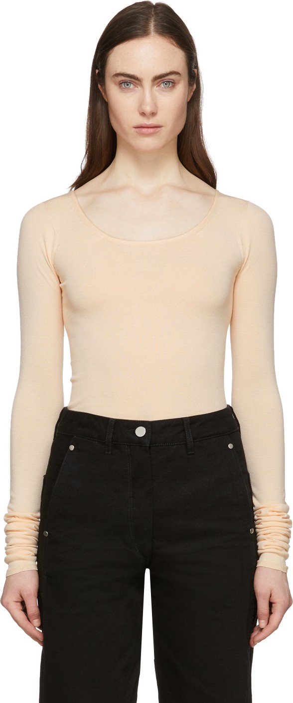 Lemaire Pink Second Skin Long Sleeve Pullover