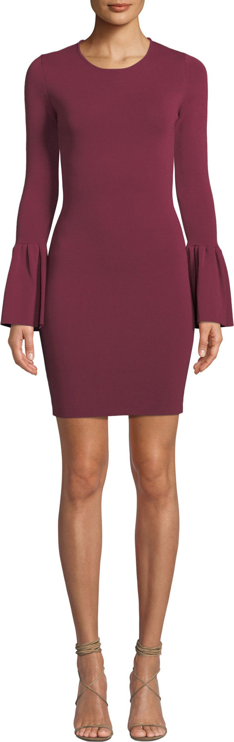Bardot Arabella Bell-Sleeve Body-Con Short Dress