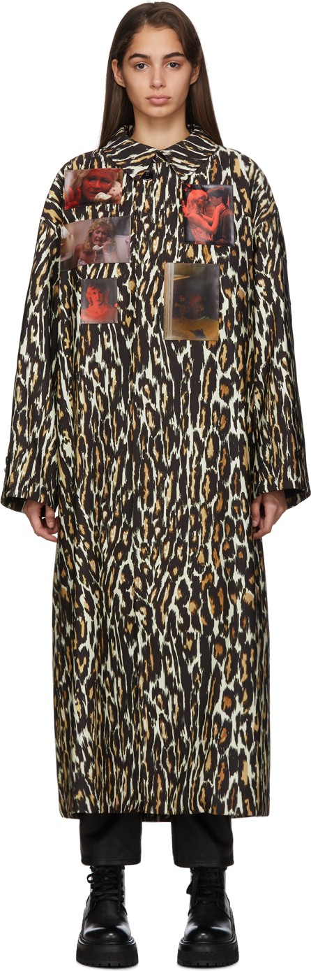 Raf Simons Off-White Animalier Patches Car Coat