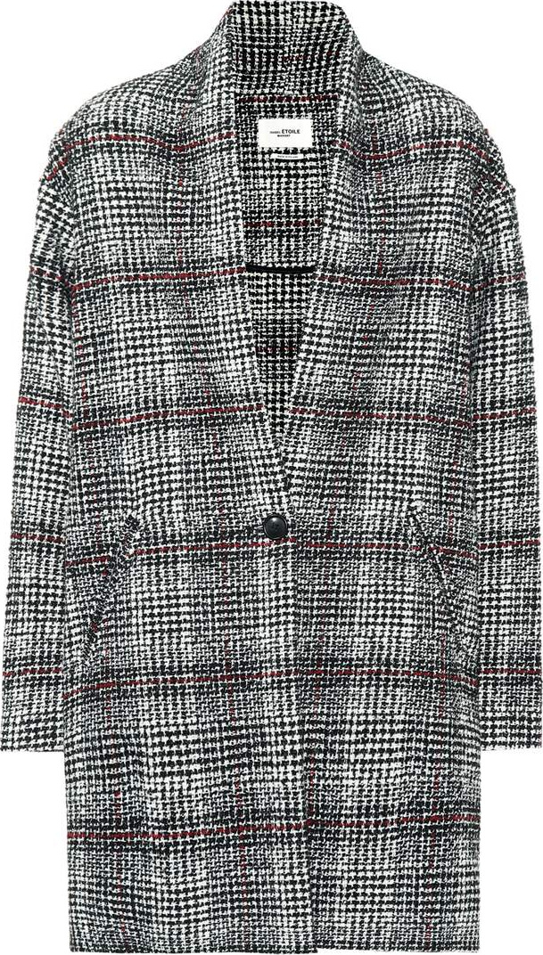 Isabel Marant Etoile Eabrie checked wool-blend coat