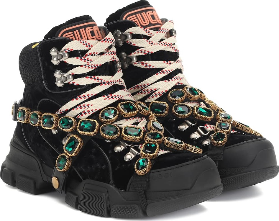 Gucci Flashtrek velvet sneakers