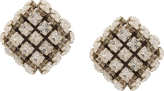 Saint Laurent crystal clip-on earrings