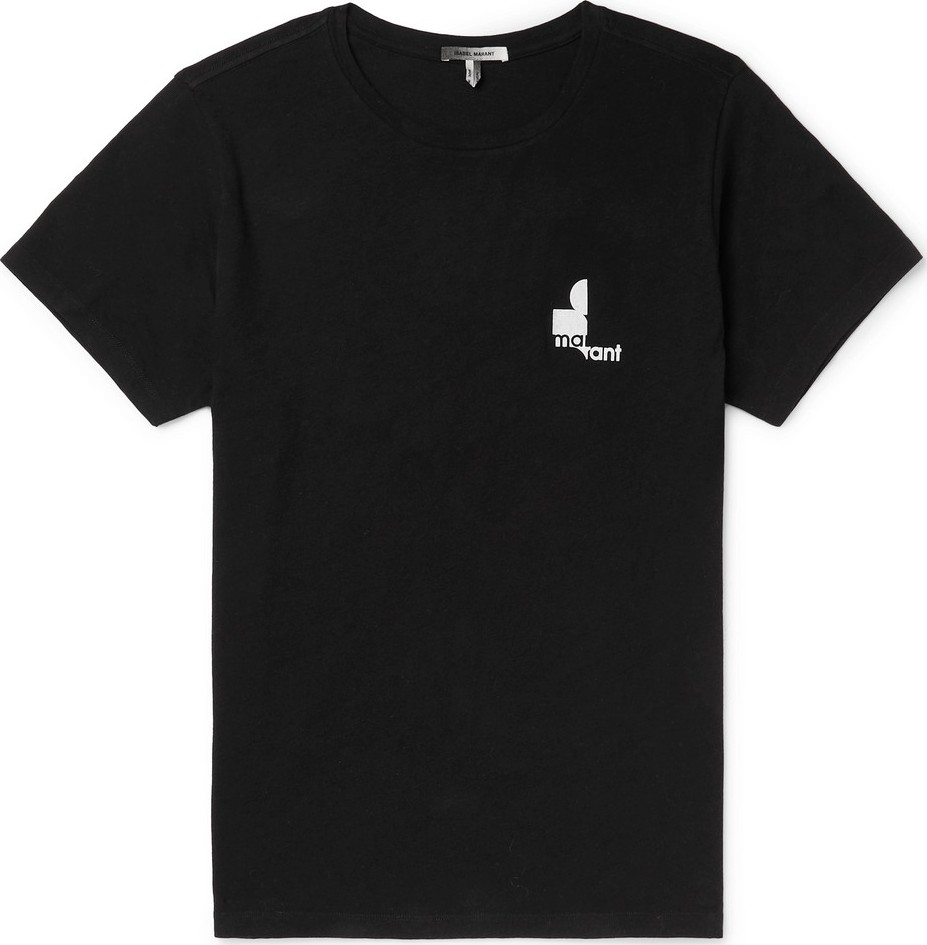Isabel Marant Zafferh Logo-Print Cotton-Jersey T-Shirt