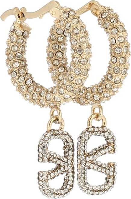 Valentino Valentino Garavani VLOGO embellished hoop earrings Valentino Valentino Garavani VLOGO embellished hoop earrings