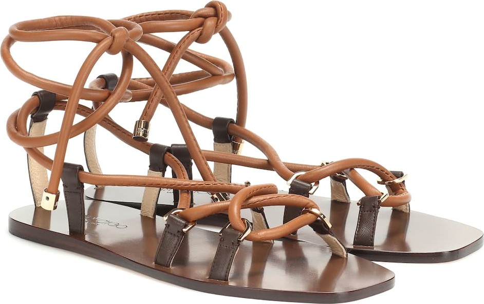 Jimmy Choo Aziza Flat leather sandals