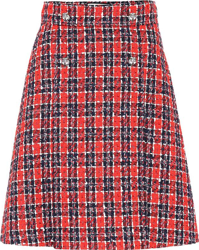 Gucci Checked tweed miniskirt