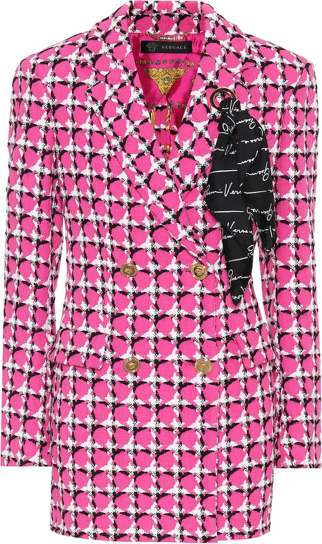 Versace Cotton-blend tweed blazer
