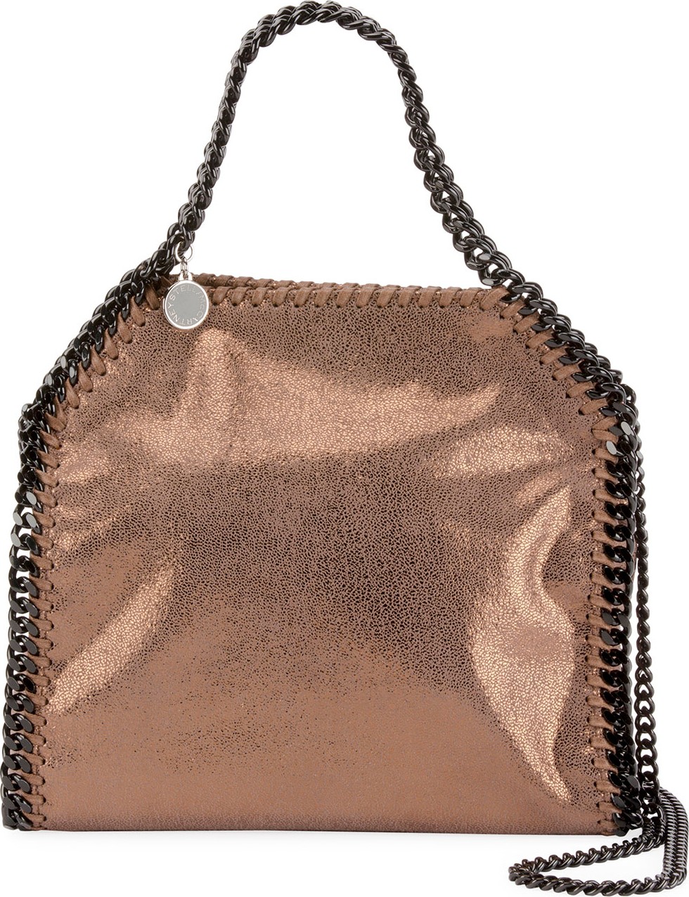 Stella McCartney Falabella Mini Shiny Dotted Chamois Tote Bag