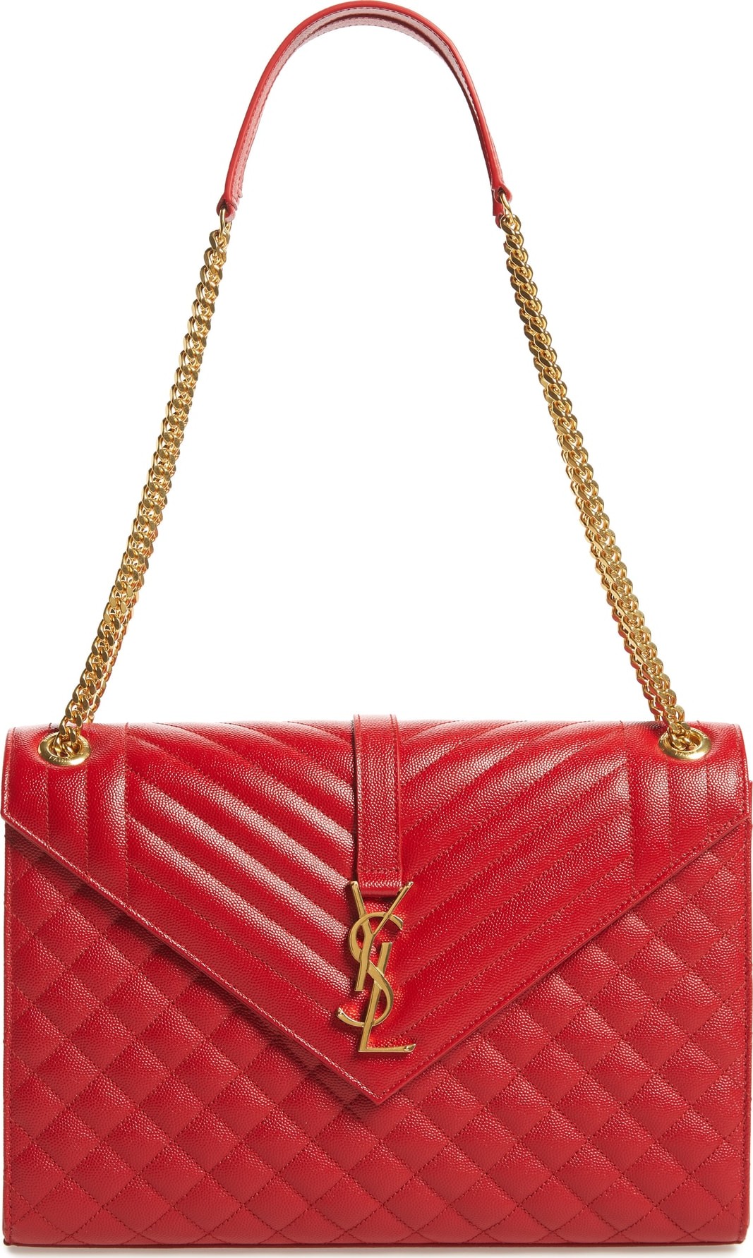 Saint Laurent Large Cassandra Calfskin Shoulder Bag