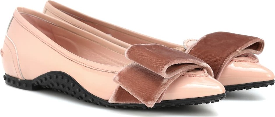 Tod's X Alessandro Dell'Acqua patent leather ballet flats