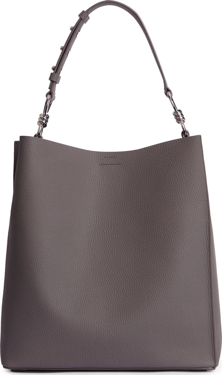 ALLSAINTS Captain Tall Pebbled Leather Tote Bag