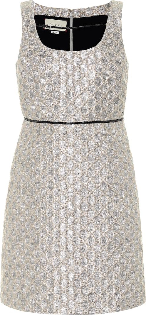 Gucci Heritage GG lamé minidress