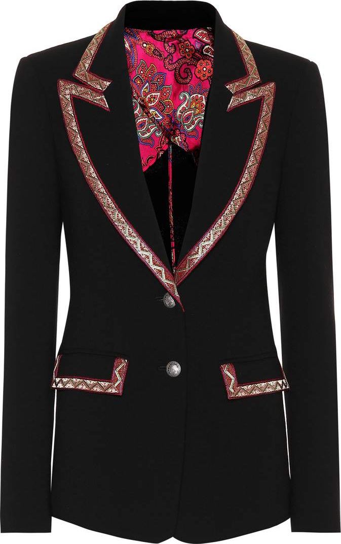 Etro Wool-blend crêpe blazer