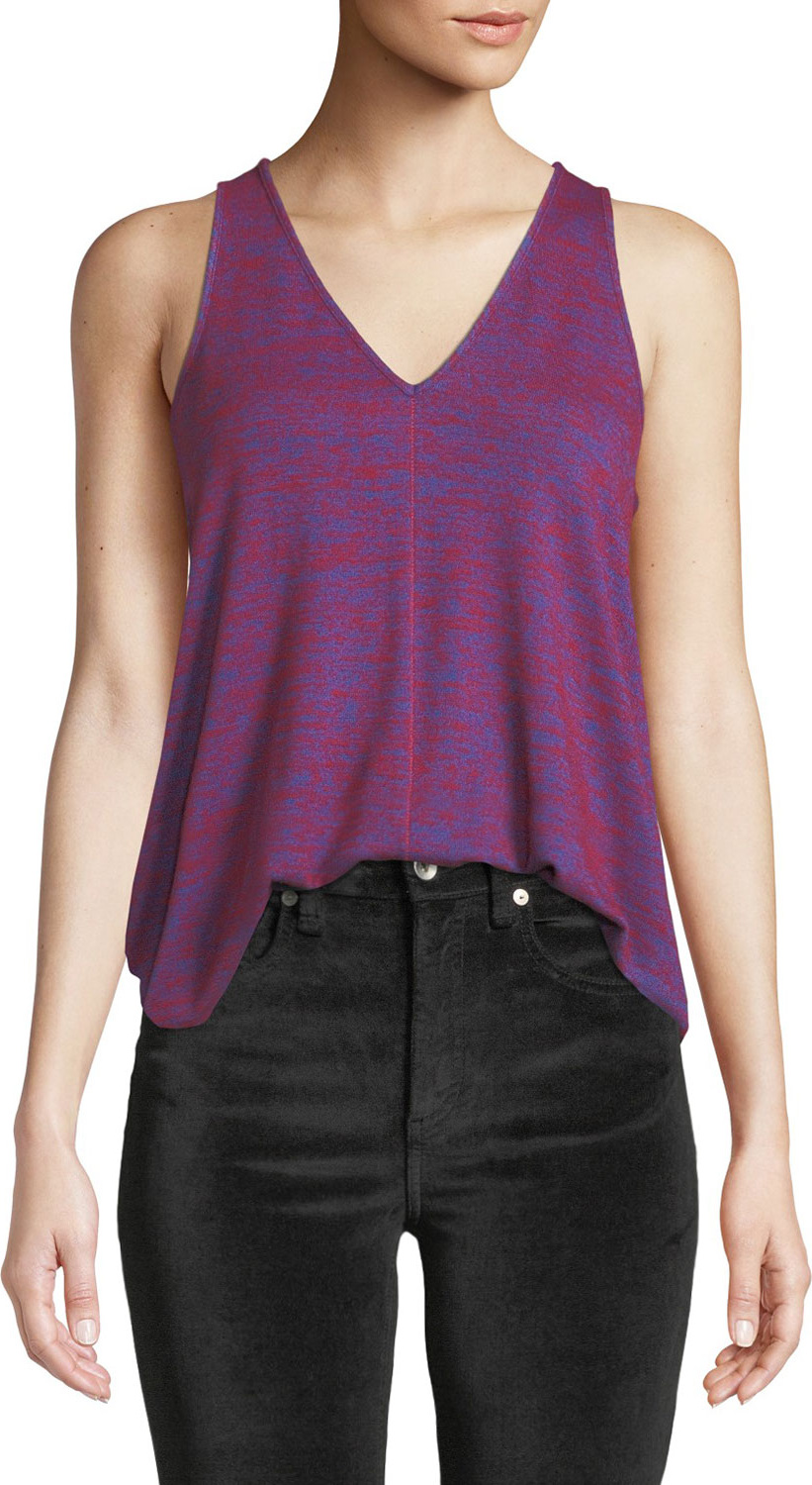 Rag & Bone Hudson V-Neck Sleeveless Jersey Tank