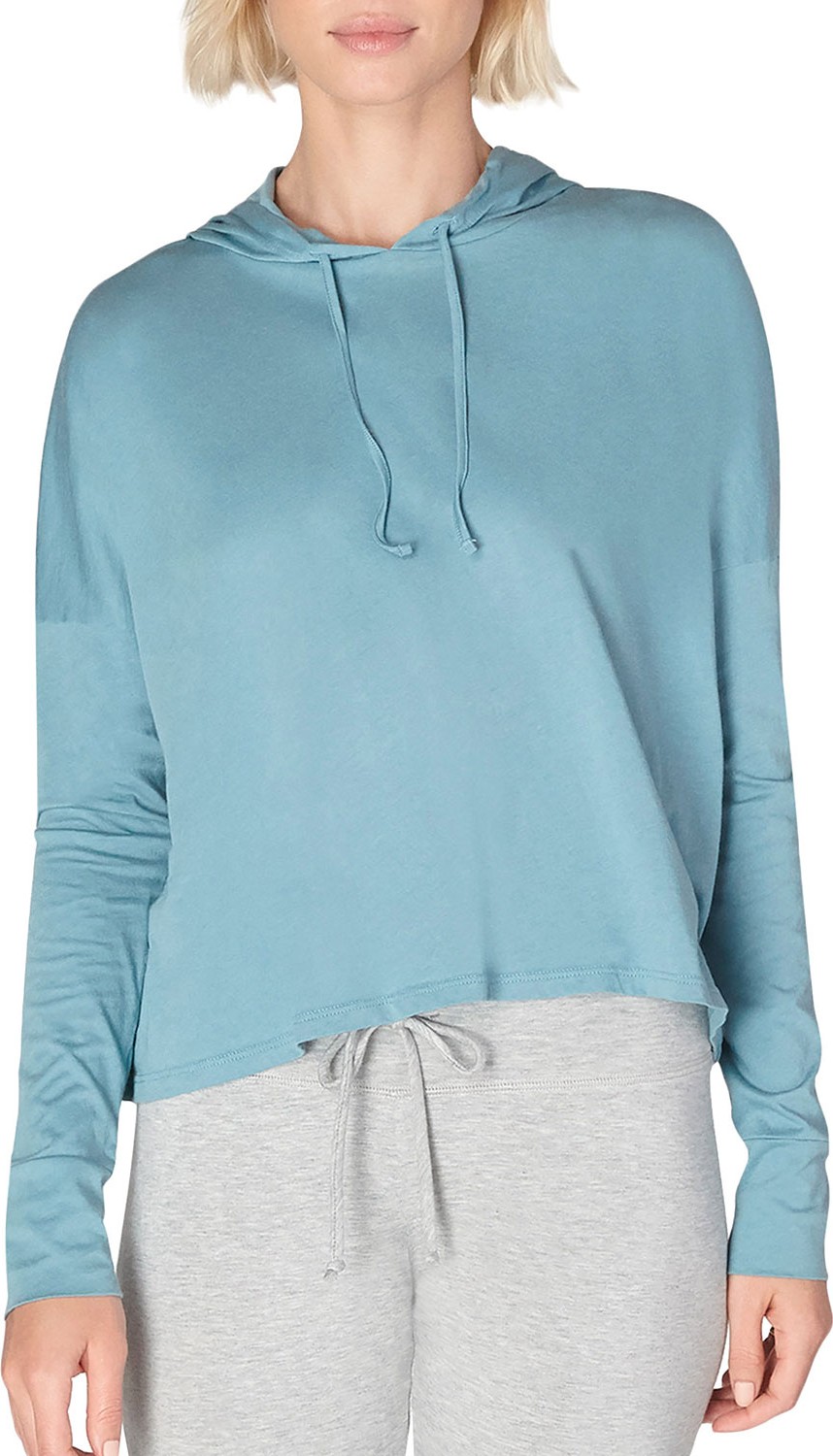 Beyond Yoga Time Out Slashed Long-Sleeve Cropped Pullover