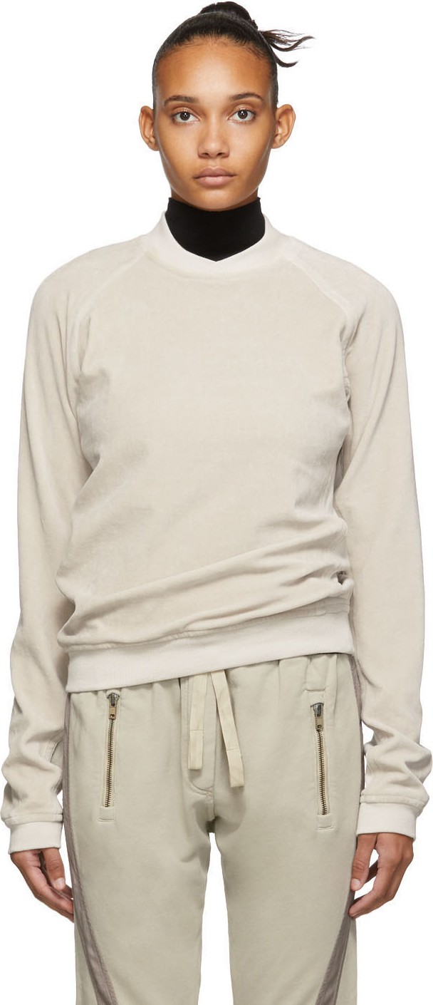 Haider Ackermann Off-White Velour Freeman Sweatshirt