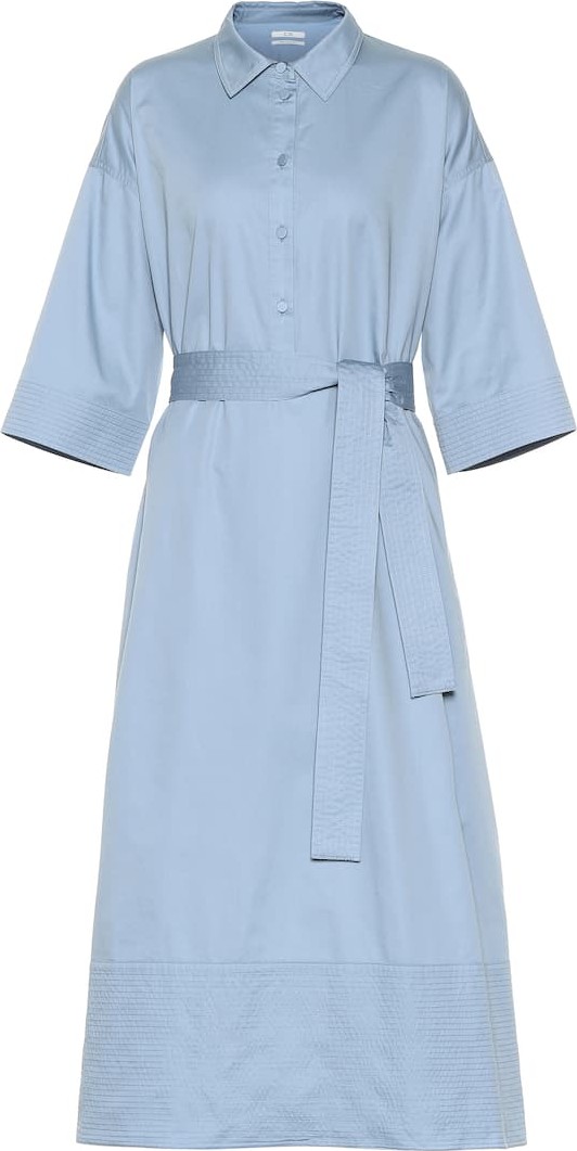 Co Belted cotton shirt dress