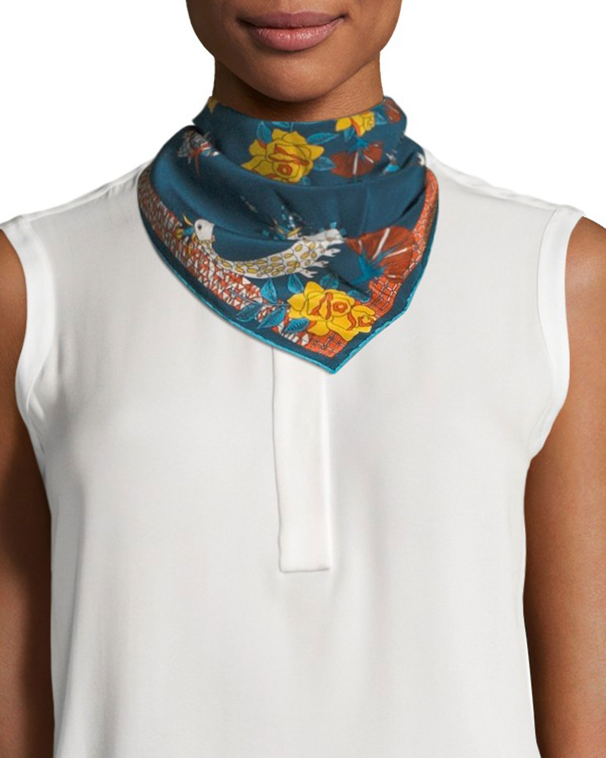 rumisu Shahmaran Printed Silk Scarf
