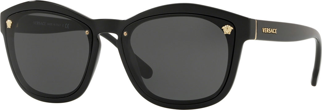 Versace Square Monochromatic Medusa-Detail Sunglasses