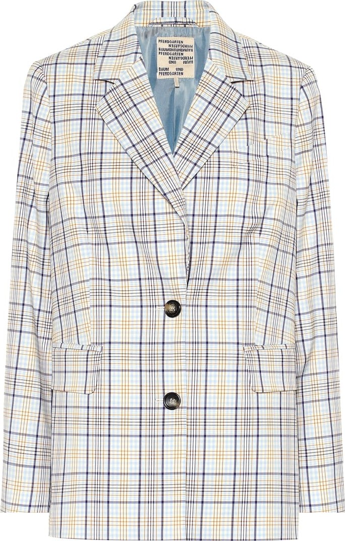 Baum und Pferdgarten Brianna check cotton-blend blazer