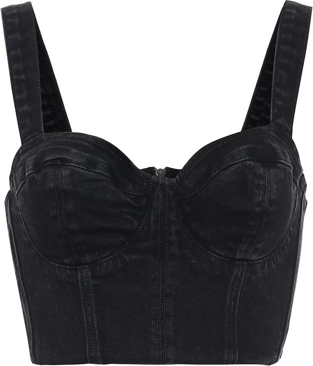 Grlfrnd Maria denim bustier