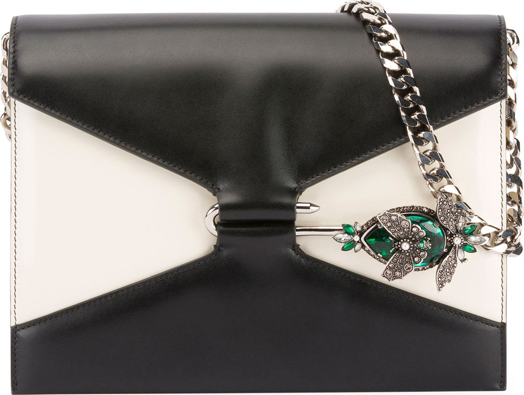 Alexander McQueen Two-Tone Pin Shoulder Bag